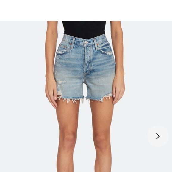 Agolde Pants - Revolve Dee Ultra High Rise Close Fit Denim Shorts
